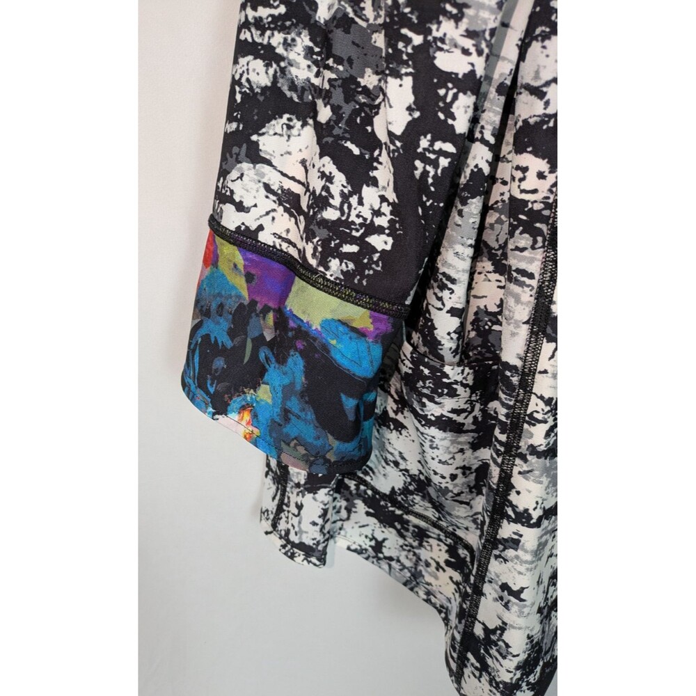 Ali Miles Jacket L Women's Reversible Abstract Open Front Wearable Art Artsy - Picture 8 of 12